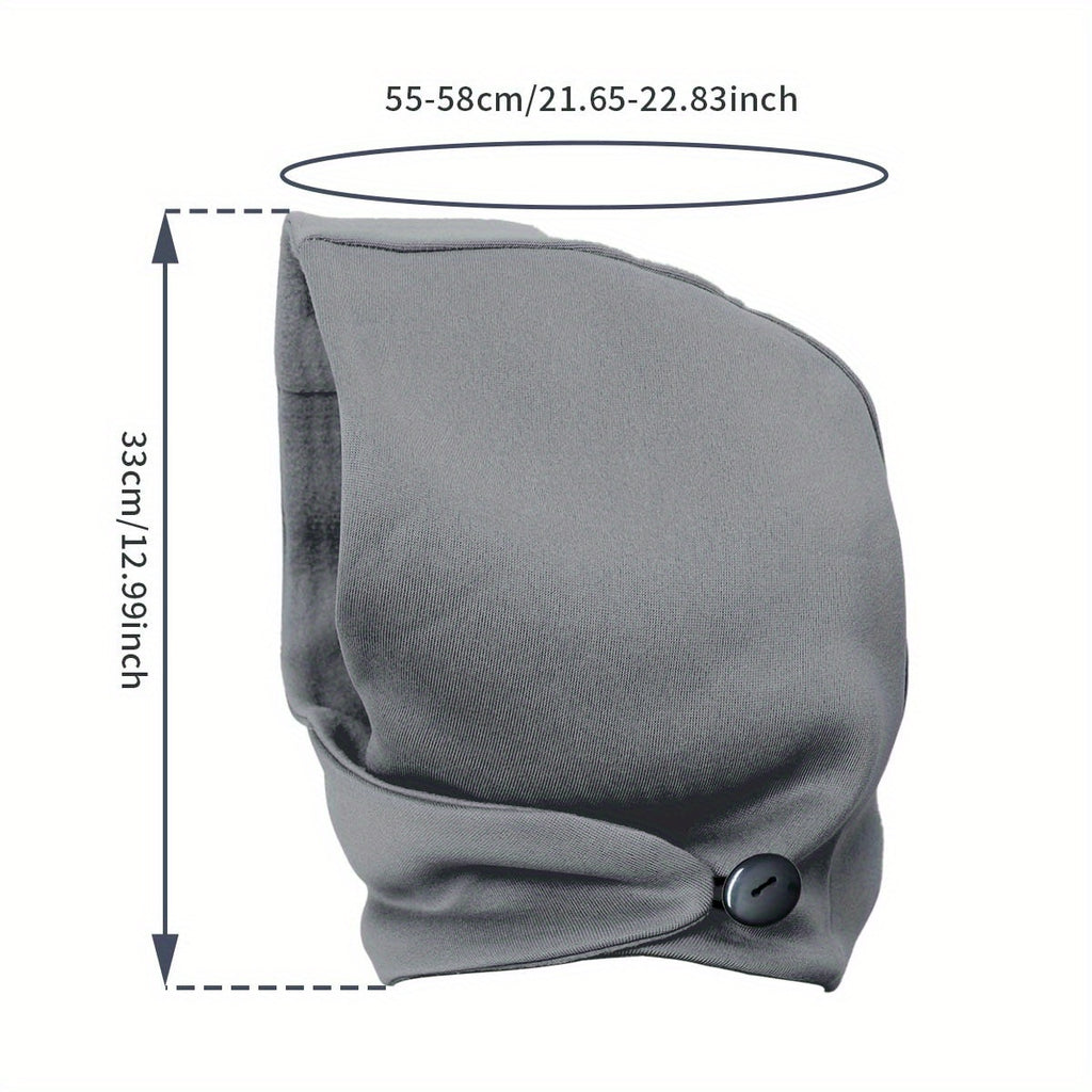 Gorro de Inverno Feminino - Beanie Elegante Dobrável com Fechamento de Botão, Portátil para Viagens e Uso Diário - Lavável na Máquina - Presente Perfeito para Mulheres (Marrom/Cinza/Preto/Branco/Laranja)