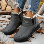 1 par de Botas Femininas para Inverno, Estilo Versátil com Forro Peludo, Design Leve e Bico Redondo, Fácil Calçar em Cano Curto, Ideal para Uso Externo, Confortável Durabilidade Quente - Tênis Elevação Ankle Boots & Snow Boots