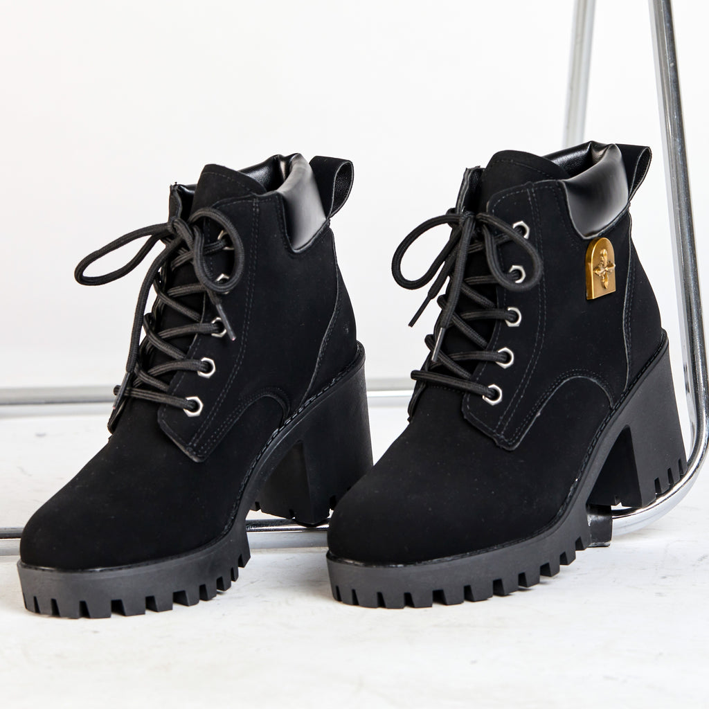 Botas de salto alto bege femininas com design de atacadores, biqueira redonda, salto bloco, botas de inverno elegantes, botas de inverno|Botas de biqueira redonda|Botas de atacadores