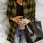 Effortless Elegance: Women's Plaid Long Sleeve Shirt