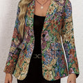Floral Long Sleeve Blazer - Effortless Sophistication
