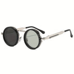 Óculos de Sol Polarizados Rotativos de Moda Punk Clássico com Ajuste de Tonalidade de Nove Níveis, Liga de Alumínio e Magnésio, para Homens e Mulheres, Presente de Natal, Halloween e Páscoa