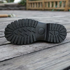 Botas de Cavaleira Femininas de Inverno Acima do Joelho (OTK) - Sola de Borracha Grossa e Salto Grosso, Botas de Montaria Marrom com Cadarço e Bico Redondo, Botas de Vestir para Equitação, Eventos Temáticos e Trajes Casuais (Lavagem à Mão)