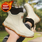 Botas de Neve Femininas da Moda, Botas Curtas Desportivas, Botas de Chuva Unisexo para Exterior com Forro de Lã e Aquecimento Antiderrapante Espesso para Caminhadas e Viagens de Inverno, Presente de Natal Perfeito
