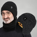 Gorro de Inverno Tricotado para Orelhas - Elástico, Respirável e Quente para Esportes, Caminhadas e Ciclismo ao Ar Livre
