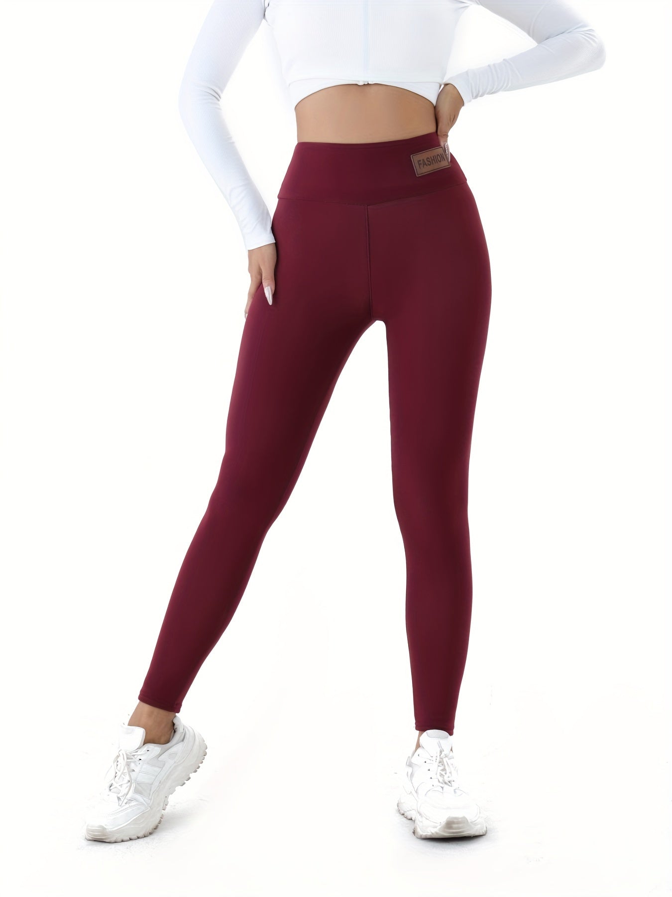 Etiqueta de Moda de Outono e Inverno: Meia-calça Justa e Confortável, Roupa Esportiva Feminina Quente e Altamente Elástica