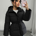 Elegant Black Winter Coat for Women - H-Line Silhouette