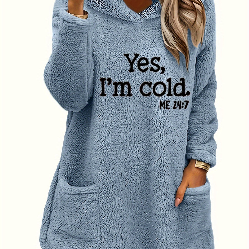 Cozy Teddy Bear Hoodie - Women's Fleece Pullover