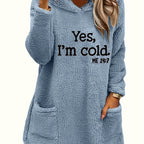 Cozy Teddy Bear Hoodie - Women's Fleece Pullover