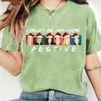 Festive Cartoon Christmas Women's T-Shirt