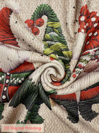 Camisola de Manga Comprida com Gola Redonda e Impressão 3D para Mulher - Design Ultra HD Gótico Corvo & Pai Natal, Impressão Integral Leve, Estilo Casual Elegante, Corte Normal