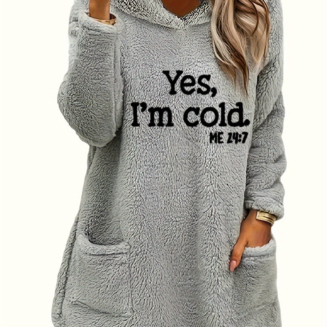 Cozy Teddy Bear Hoodie - Women's Fleece Pullover