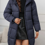 Elegant Hooded Long Winter Coat for Women