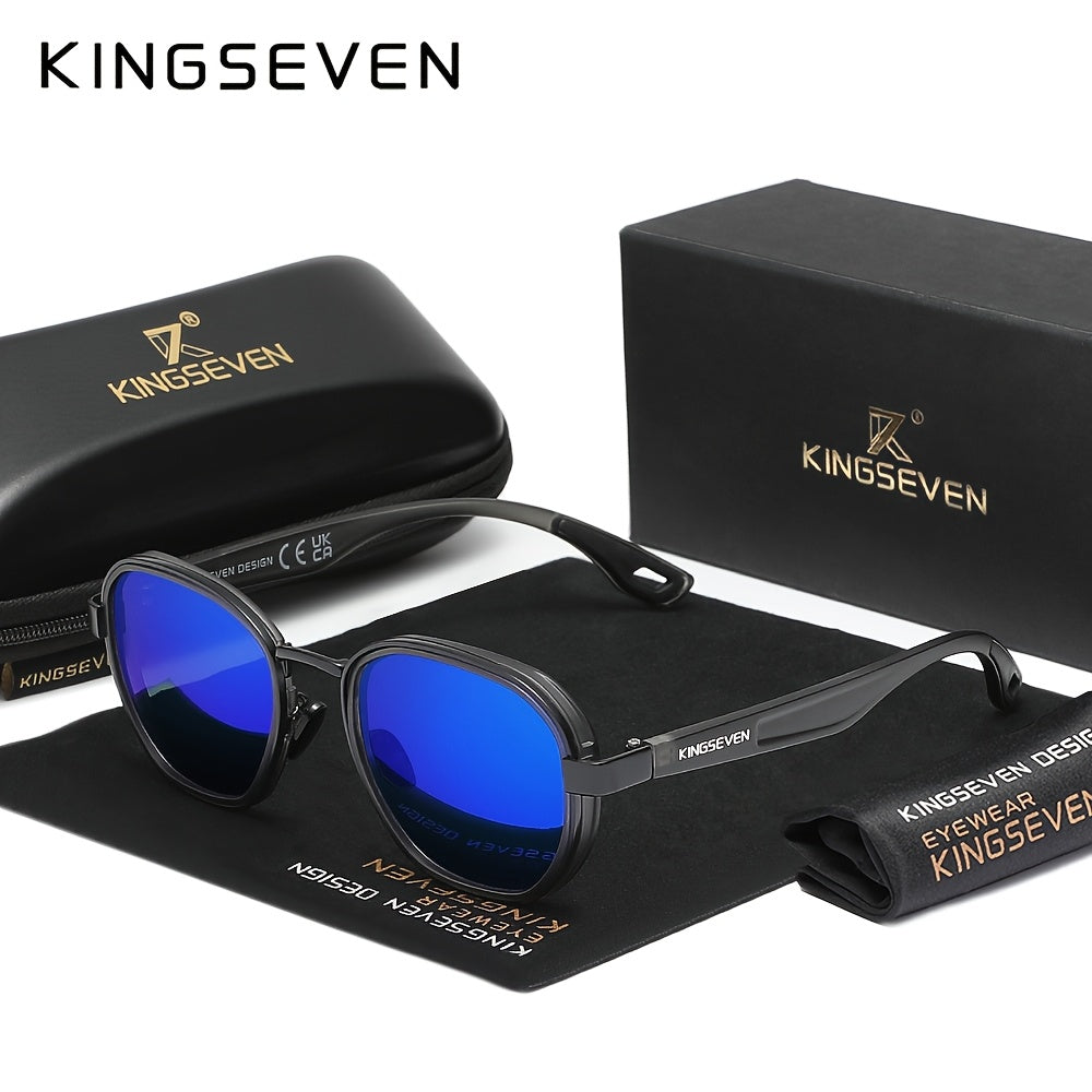 KINGSEVEN Design de Armação Redonda para Negócios, Adequada para Tendências de Moda Feminina, Armação Decorativa em Liga, Ideal para Uso Diário, Fotografia, Festas e Acessórios, Presente Exclusivo de Moda