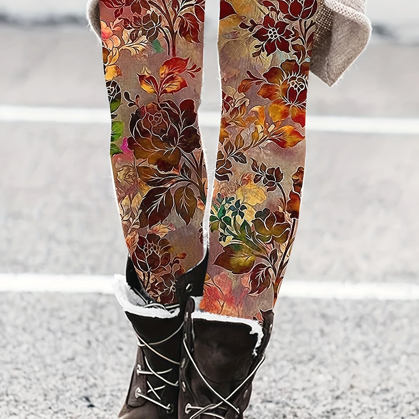 Floral Vintage Leggings - Comfort & Style for Every Day