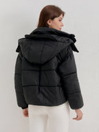 Casaco Leve com Capuz para Mulher - Casaco de Inverno Quente com Fecho de Zíper Completo, Gola Alta, Exterior - Roupa Exterior de Fácil Cuidado para Clima Frio para Uso Diário e Formal, Casaco de Inverno, Roupa Casual de Inverno, Design de Gola Alta, Roupa de Inverno Durável, Moda de Outono