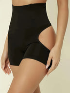 Calcinha de Cintura Alta com Controle de Barriga e Levantamento de Bumbum para Mulheres - Calcinha Modeladora Respirável com Realçador de Bumbum, Cueca Baixa Lisa e Sem Costura para Uso Diário, Academia e Pós-Parto (Preta) - Lavável na Máquina