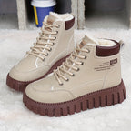 Botas de Cano Alto Femininas para Inverno com Forro Polar e Solado Grosso, Confortáveis e Casuais