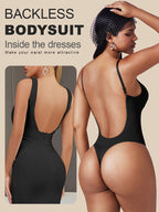 1 Peça Body Feminino Sem Costas com Controle de Barriga - Modelador Invisível e Sem Costura para Vestidos Internos & Casamento TE211