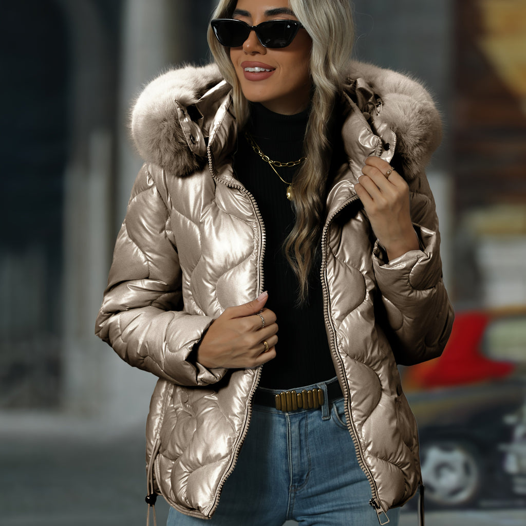 Chic Women's Detachable Hood Coat | Winter Fashion Essential