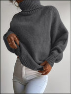 Blusa Feminina Elegante de Gola Redonda - Suéter Macio e Quente de Cor Sólida para Inverno, Lavável na Máquina, Tops Aconchegantes para Outono e Inverno, Versátil para Looks Casuais ou Sofisticados, Suéter Simples para Jeans/Vestidos/Saias