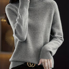 Chic High-Neck Women's Knit Sweater - Soft & Warm Essential