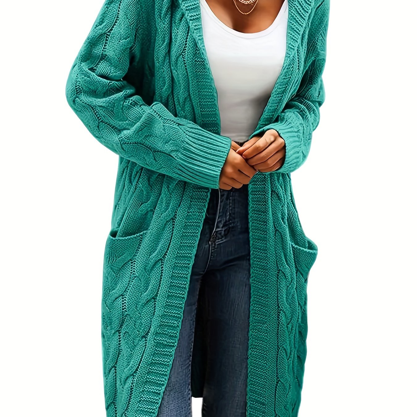Elegant Hooded Women's Cardigan - Cozy Autumn/Winter Style