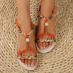 Sandálias de Mulher com Tranças, Tira Elástica Deslizante, Leves e Confortáveis para a Praia, Calçado de Férias Antiderrapante