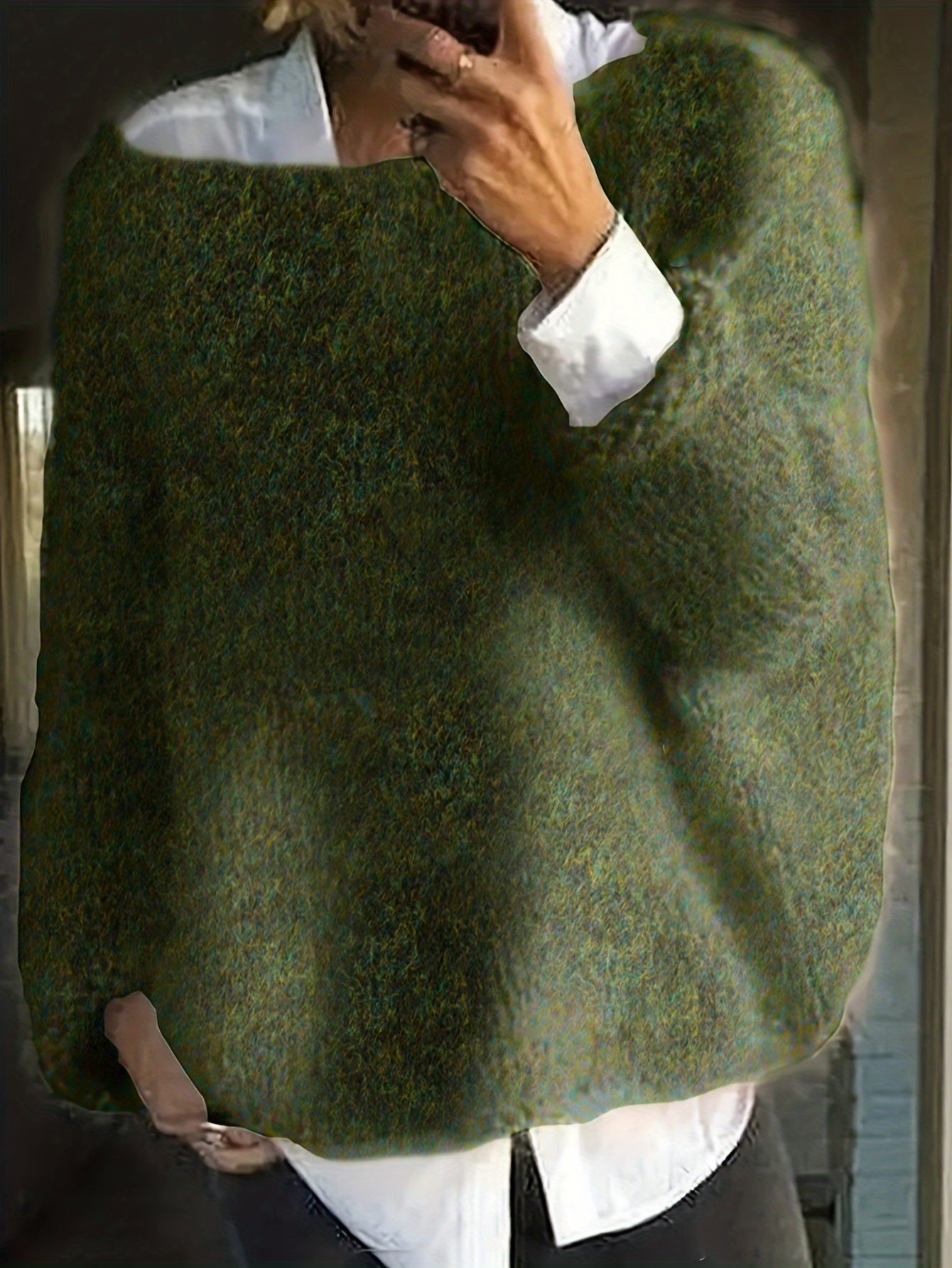 Casaco de Inverno Quente para Mulheres com Gola Barco e Ombro de Fora - Jaqueta de Gola de Manga Longa em Cor Sólida, Casual a Formal, Lavagem à Mão/Limpeza a Seco, Branco/Preto/Marinho/Bege, Blazer Versátil