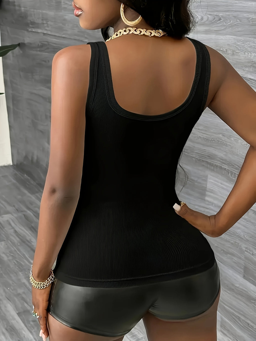 Conjunto de 3 Peças de Colete Feminino Casual com Decote em V e Cor Sólida Confortável