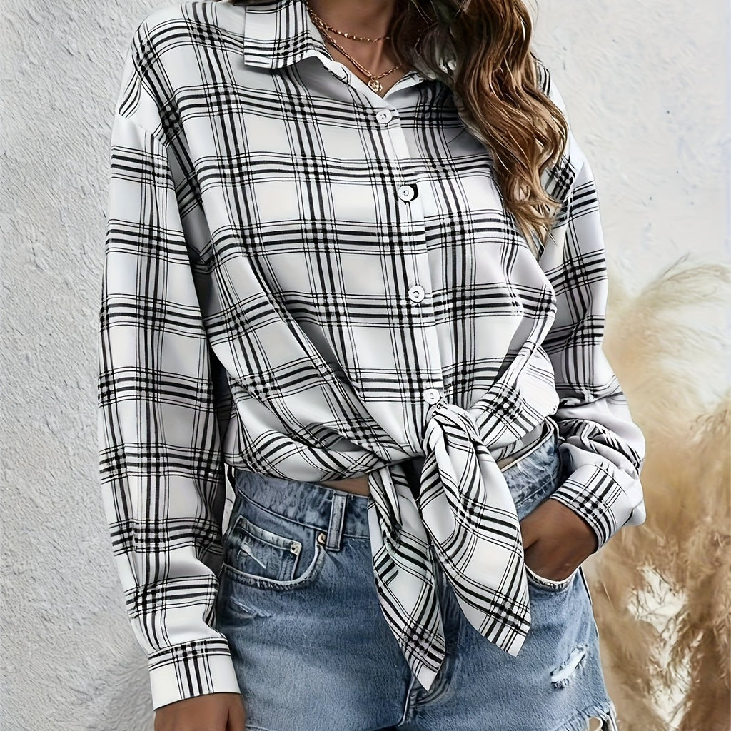 Effortless Elegance: Oversized Women's Button-Up Shirt
