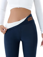 Etiqueta de Moda de Outono e Inverno: Meia-calça Justa e Confortável, Roupa Esportiva Feminina Quente e Altamente Elástica