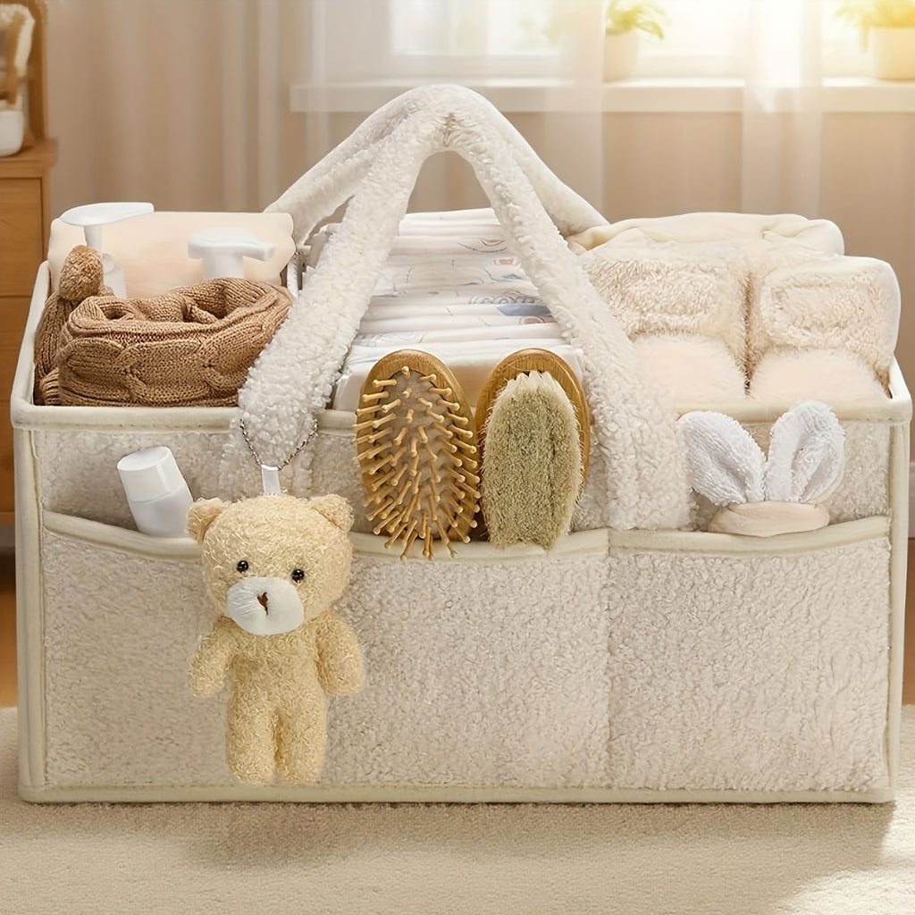 Organizador de Fraldas para Mudo, Cesto de Armazenamento para Fraldas e Lenços Umedecidos, Presente para Chá de Bebê, Organizador de Carro, Organizador de Fraldas, Armazenamento Portátil de Fraldas