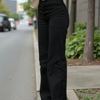 Sleek Black Straight-Leg Jeans for Effortless Style