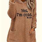 Cozy Teddy Bear Hoodie - Women's Fleece Pullover