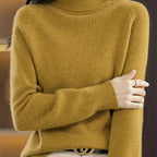 Chic High-Neck Women's Knit Sweater - Soft & Warm Essential