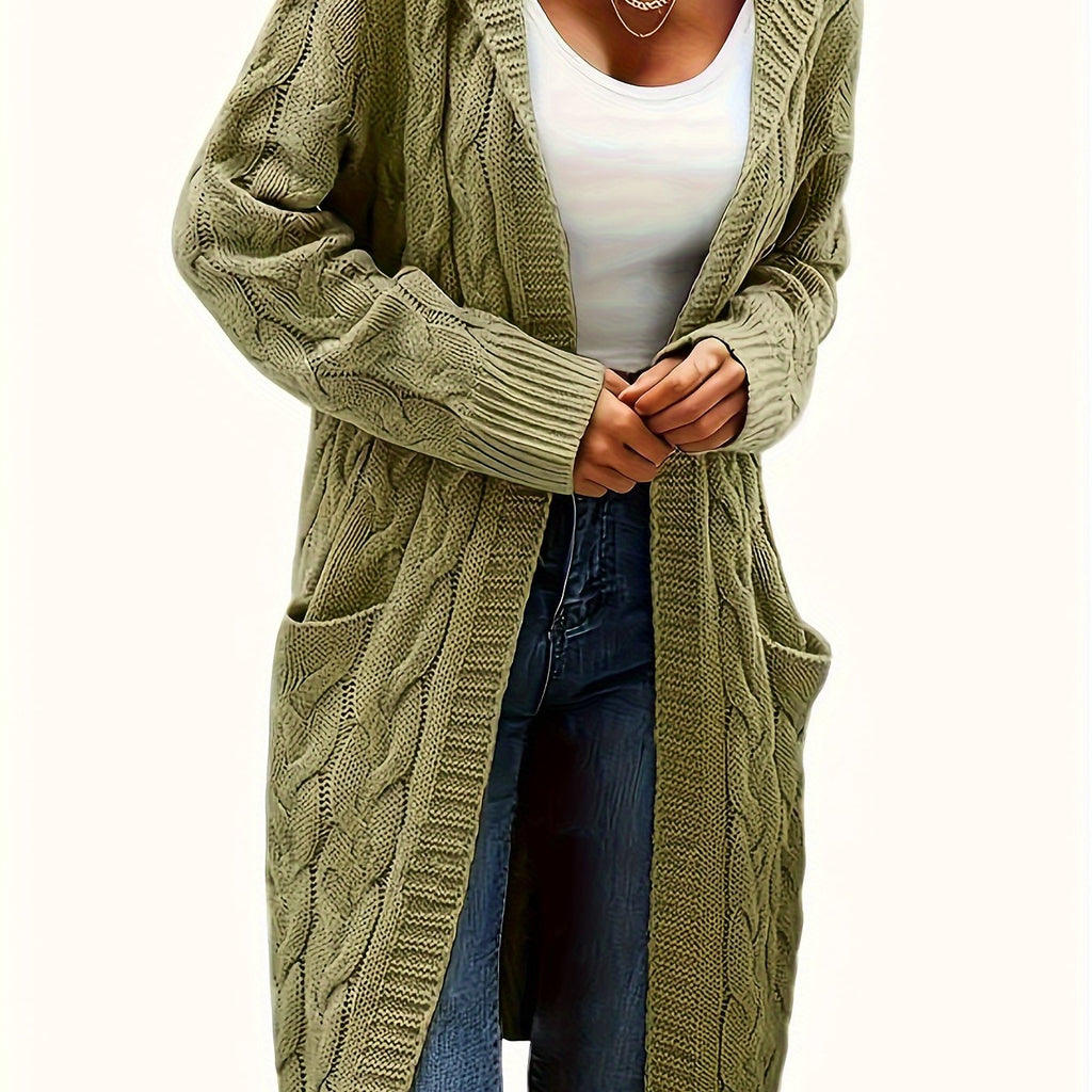 Elegant Hooded Women's Cardigan - Cozy Autumn/Winter Style