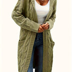 Elegant Hooded Women's Cardigan - Cozy Autumn/Winter Style