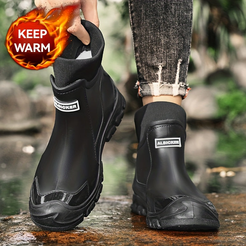 Botas de Neve Femininas da Moda, Botas Curtas Desportivas, Botas de Chuva Unisexo para Exterior com Forro de Lã e Aquecimento Antiderrapante Espesso para Caminhadas e Viagens de Inverno, Presente de Natal Perfeito