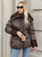 1 Peça Novo Casaco Acolchoado Feminino de Inverno, Casual e Versátil, Presente Perfeito para as Férias