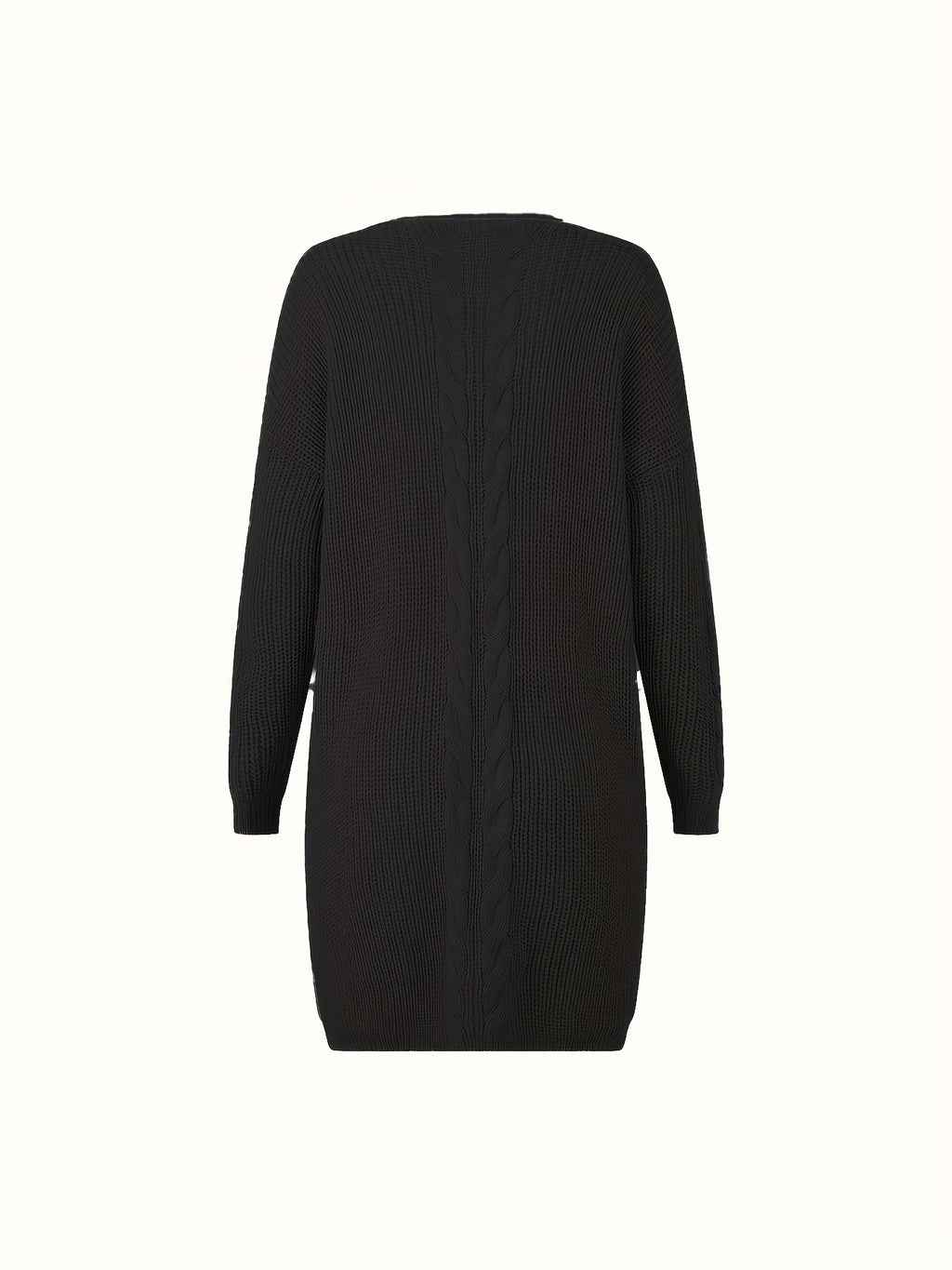 Suéter Casual de Manga Longa com Decote em V para Mulheres Plus Size