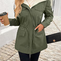 Elegant Hooded Women's Coat for Fall and Winter