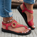 Sandálias Femininas Bege/Bege Claro - Palmilhas Antiderrapantes e Acolchoadas, Sapatos de Praia Abertos para o Verão, Sandálias Plataforma em PU - Casual e Formais, Fácil Limpeza, Design com Fivela Estiloso, Conforto Macio, Cobertura Durável