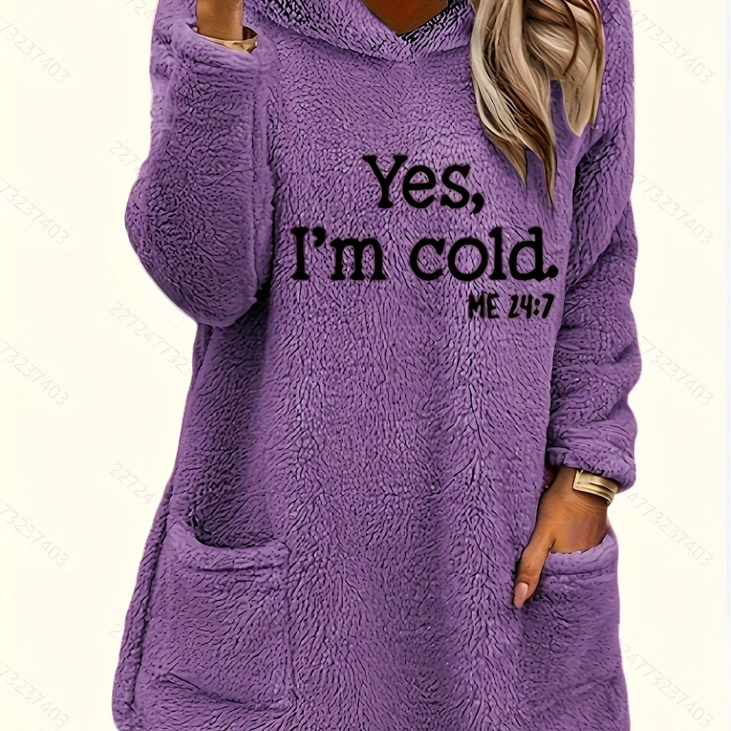 Cozy Teddy Bear Hoodie - Women's Fleece Pullover