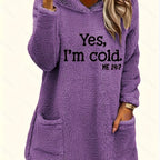 Cozy Teddy Bear Hoodie - Women's Fleece Pullover