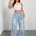 Floral Freedom Wide-Leg Jeans