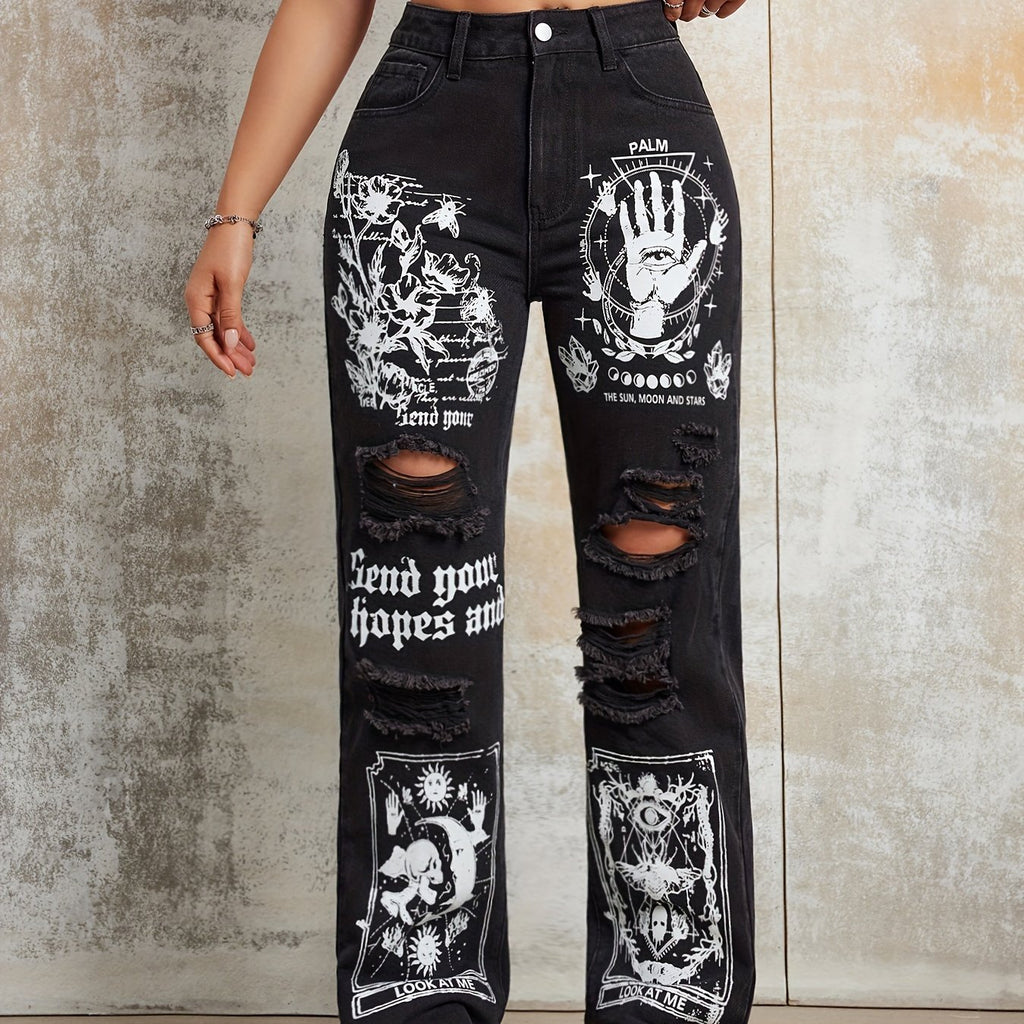 Y2K High Waist Cartoon Chic Pants