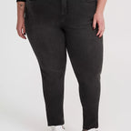 High-Waisted Plus Size Skinny Jeans - Dark Wash Magic
