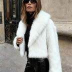 Chic Faux Fur Winter Jacket - Soft & Warm Elegance