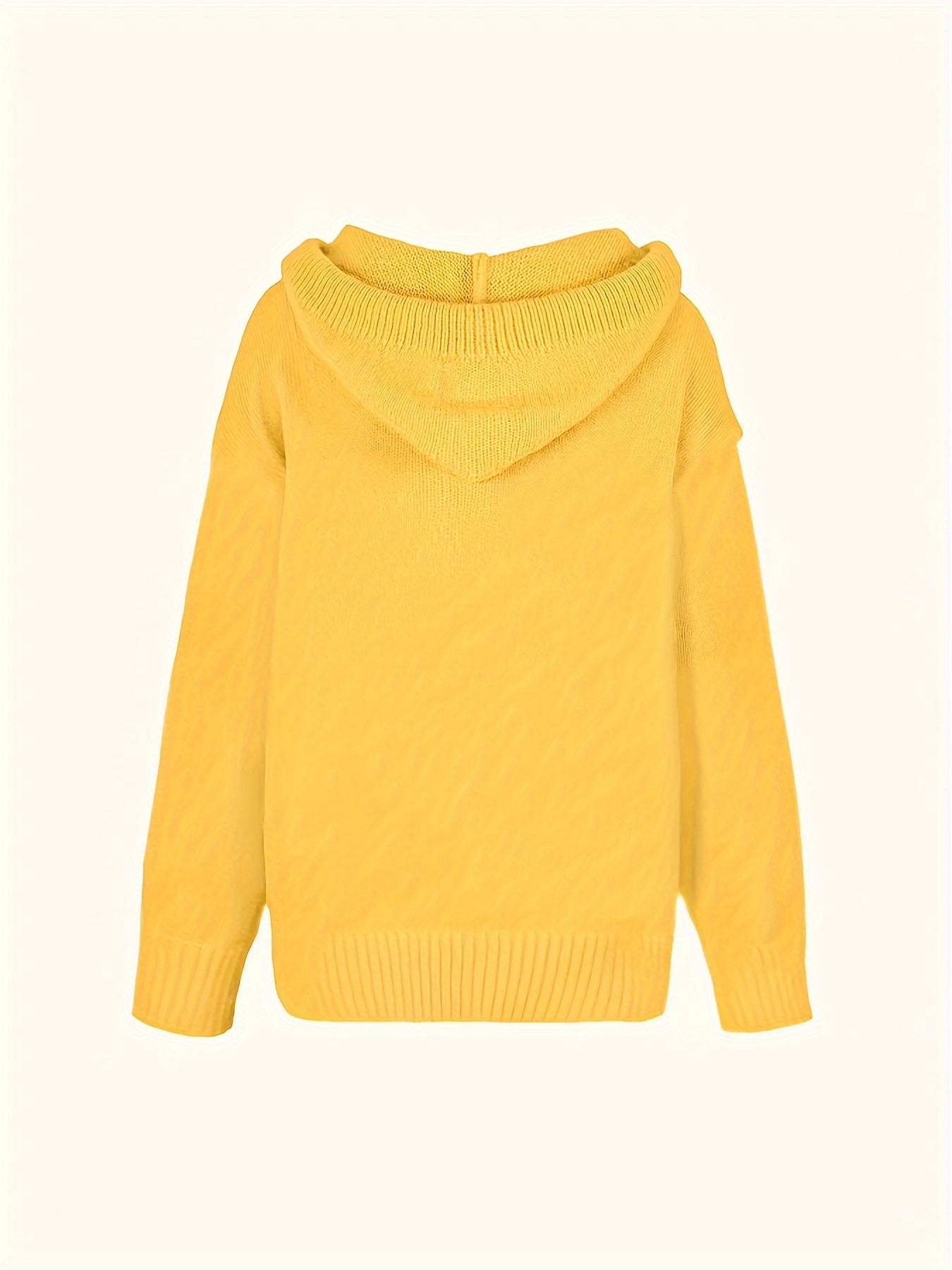 2025 Nova Outono E Inverno Mulher Casual Versátil Cor Sólida Com Cordão Bolsa Capuz Pulôver